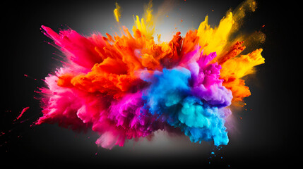 Color Splash: Multicolored Holi Powder Burst