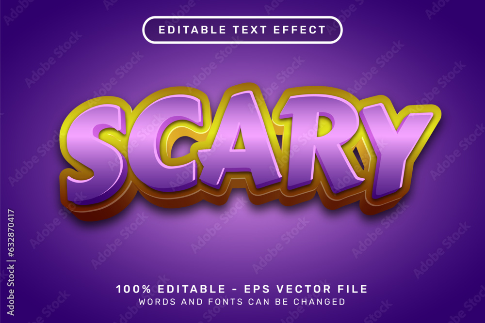 Poster scary text effect and editable text effect