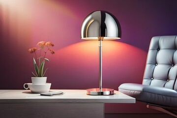 living room with lamp on table generated by AI tool                               
