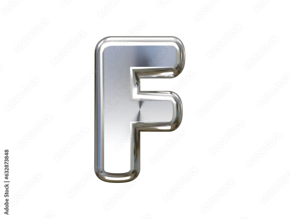 Poster 3d rendering alphabet text effect vector transparent element