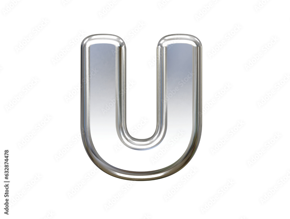 Fototapete 3d rendering alphabet text effect vector transparent element