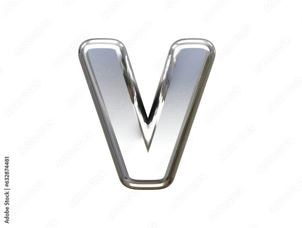 Poster 3d rendering alphabet text effect vector transparent element