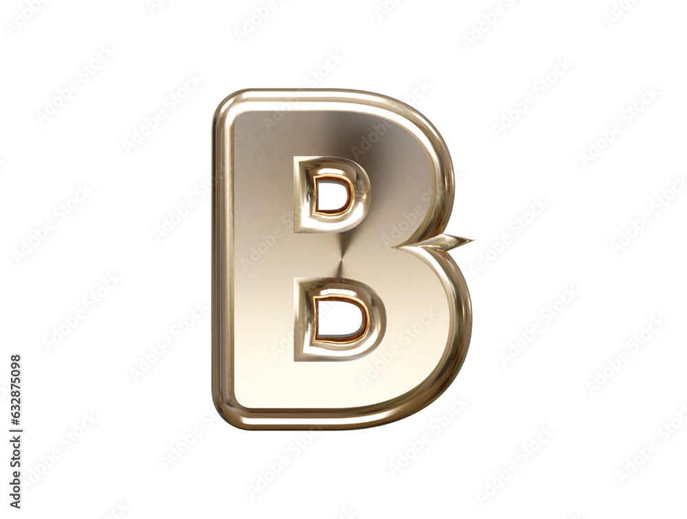 Poster 3d rendering alphabet text effect vector transparent element
