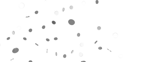 Enchanting Delight: Spectacular 3D Illustration Showcasing Enchanting silver Confetti
