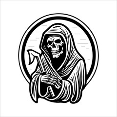 halloween reaper illustration