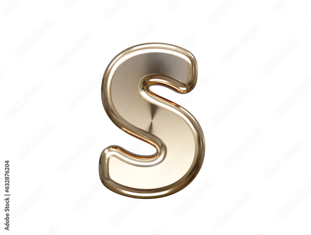 Poster 3d rendering alphabet text effect vector transparent element