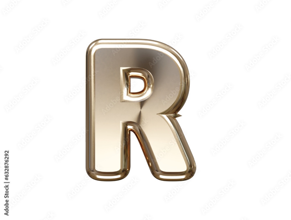 Poster 3d rendering alphabet text effect vector transparent element