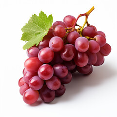Fototapeta premium Grapes. ripe red grape isolated on white. Full depth of field. Made with generative ai