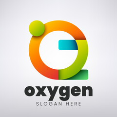 Oxygen Leaf Logo Design, Creative Eco Company, Vector Illustration