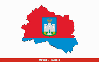 Oryol Flag -  Political divisions of Russia (EPS)
