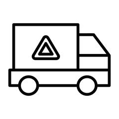 Waste truck, rubbish truck, trash truck, refuse collection vehicle, garbage collector. icon