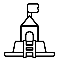 Play area, play space, recreational ground, children's park, kids' playground. icon