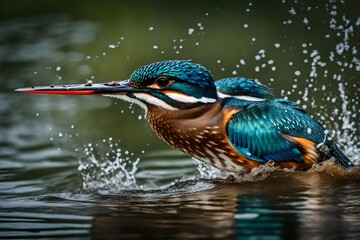 kingfisher on the water