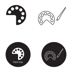 paint tray icon vector