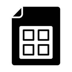 Chart, grid, matrix, spreadsheet, tabular data icon