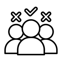 Selecting, picking, deciding, opting, electing icon