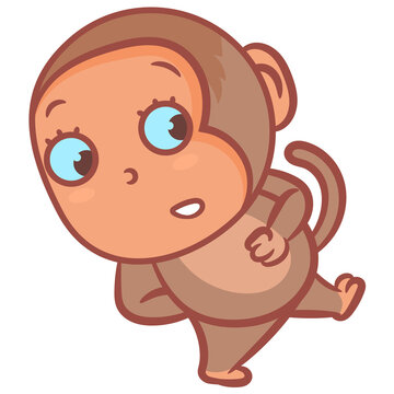 Little monkey look sideways