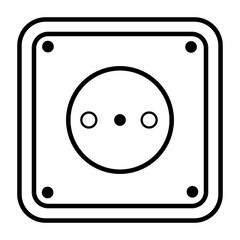 Power socket line icon. symbol in trendy flat style on white background. Web sing for design.Power socket line icon. symbol in trendy flat style on white background. Web sing for design.
