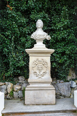 Fototapeta premium Historical stone bust on a pedestal