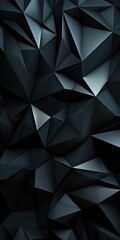 Fototapeta premium Black dark 3d low poly geometric background