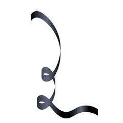 Realistic Black Ribbon