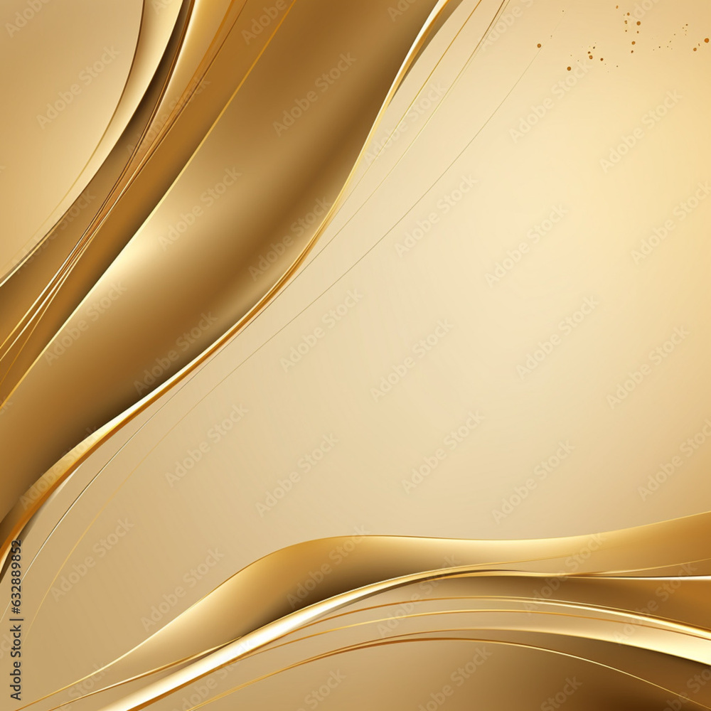 Wall mural gold background design. light abstract golden with generative ai.