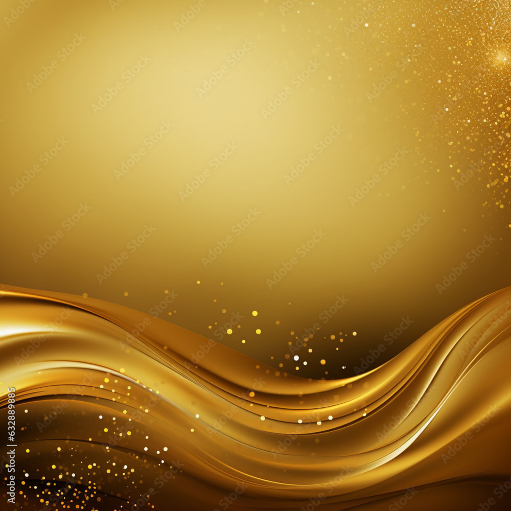 Wall mural Gold background design modern. light abstract golden, Generative AI.