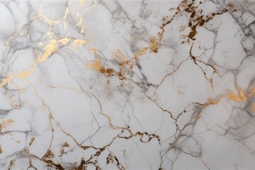 Light marble background with golden cracks ai generated
