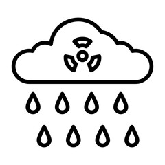 Acid precipitation, acidic rainfall, acid deposition, acid showers, acid drizzle icon