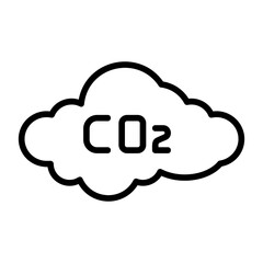 Carbon dioxide, carbonic acid gas, greenhouse gas, CO2 gas, carbon oxide icon