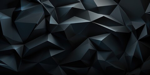 Fototapeta premium Black dark 3d geometric background