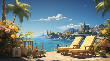 Realistic background for summertime
