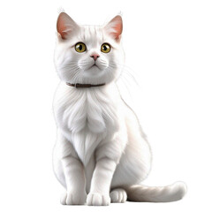 Fototapeta premium Cute cat isolated on transparent background