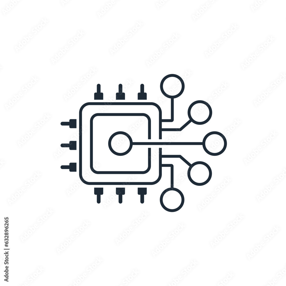 Poster electronic board and control.vector linear icon isolated on white background.