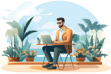 person working on laptop