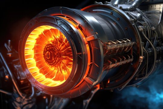 close-up of hypersonic engine technology