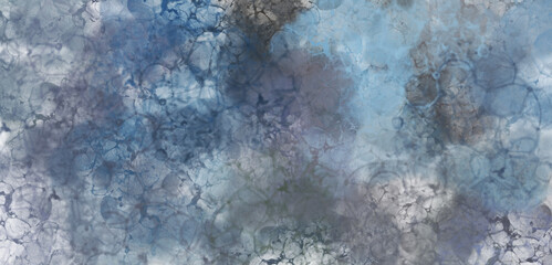 Fototapeta hintergrund aus seifen blasen marmoriert texturiert blau grau obraz