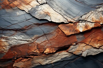 Fototapeta premium Sedimentary texture closeup