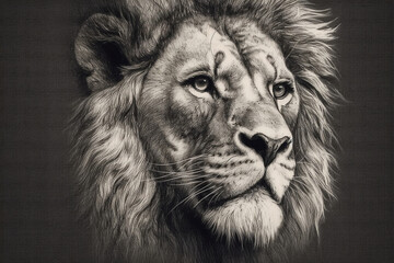 Lion portrait, Tattoo Sketches, 