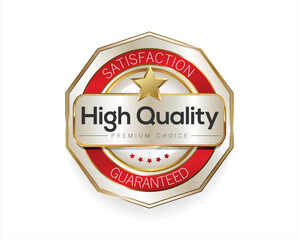 Premium quality golden design badge vector collection