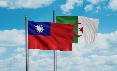 Taiwan and Algeria national flag