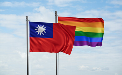 Gay Pride and Taiwan flag