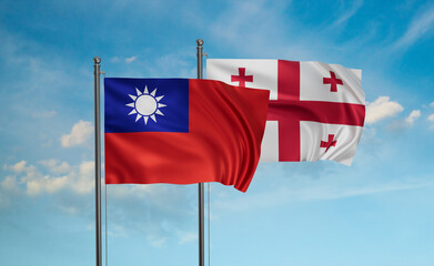 Georgia and Taiwan flag