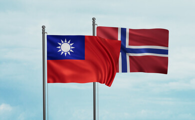 Norway and Taiwan flag