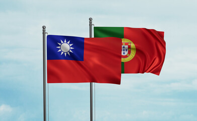 Portugal and Taiwan flag