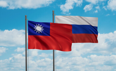 Russia and Taiwan flag