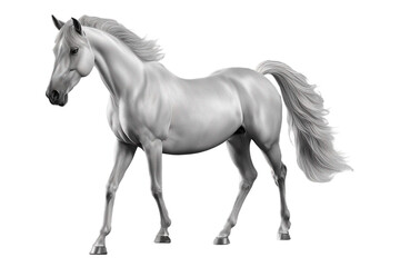 White horse isolated on transparent background