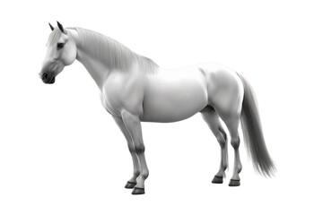 Obraz na płótnie Canvas White horse isolated on transparent background