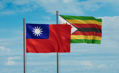 Zimbabwe and Taiwan flag