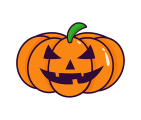 Halloween Pumpkin Cartoon Illustration
